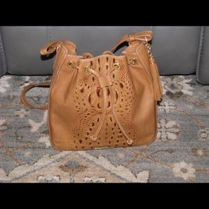 Brahmin Shoulder or Crossbody Drawstring Handbag